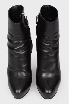 Black high heel ankle boots