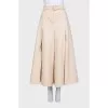 Beige wide-leg trousers with tag