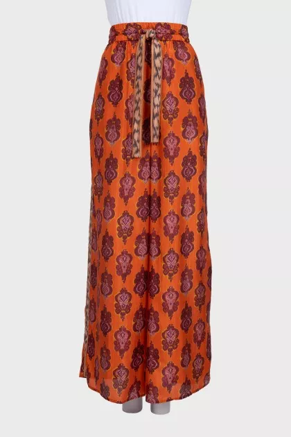 Wylie wide-leg silk pants