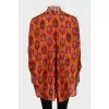 Оранжевая рубашка свободного кроя