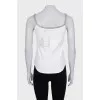 White tank top with decorated top