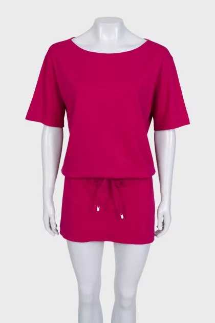Pink dress with a tie