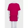 Pink dress with a tie