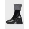 Rubber boots with lightning