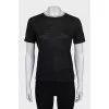 Straight T-shirt decorated with crystals