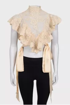 Beige Luna blouse with tag