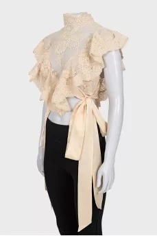 Beige Luna blouse with tag