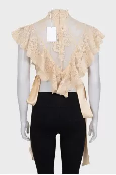 Beige Luna blouse with tag