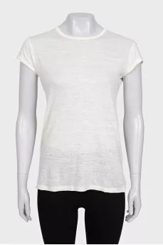 Straight T-shirt with brand logo on the back