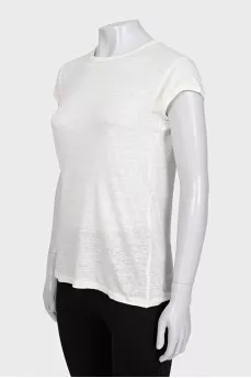 Straight T-shirt with brand logo on the back