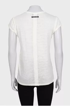 Straight T-shirt with brand logo on the back