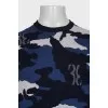Men's blue jumper with a print
