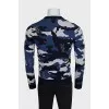 Men's blue jumper with a print