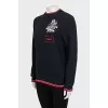 Black sweatshirt with a patch