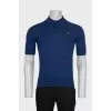 Men's blue button-down t-shirt