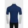 Men's blue button-down t-shirt