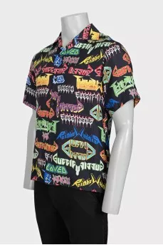Men's printed short sleeve shirt