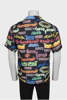 Men's printed short sleeve shirt