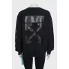 Men's black sweatshirt with a signature print