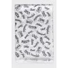 White scarf with signature print