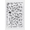 White scarf with signature print