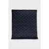 Black wool scarf with a 3D print