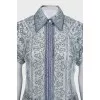 Blue shirt with tag