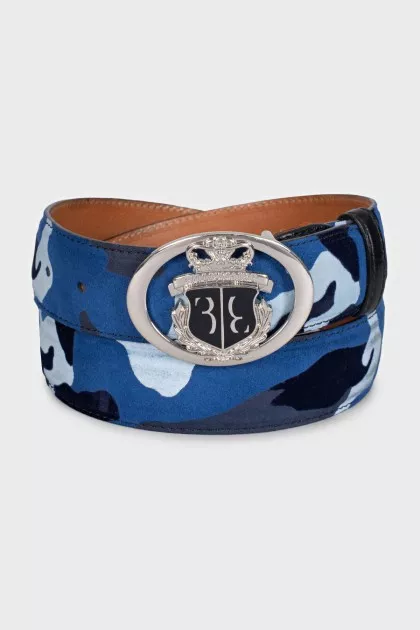 Men's belt with military print