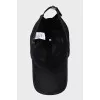 Black cap with brand logo