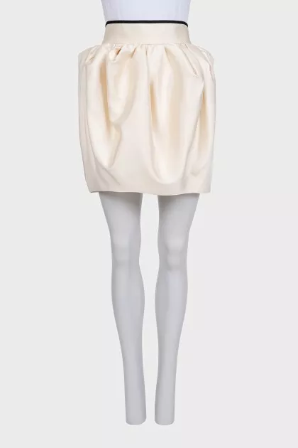 White wool and silk skirt with tag