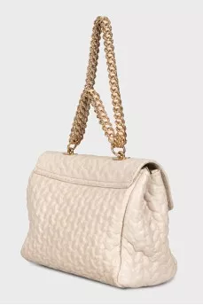 Beige shoulder bag