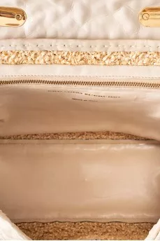 Beige shoulder bag