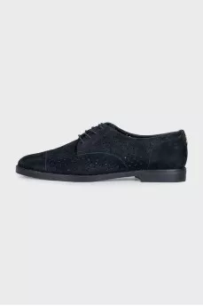 Black suede brogues
