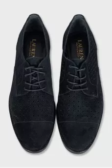 Black suede brogues