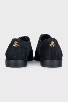 Black suede brogues