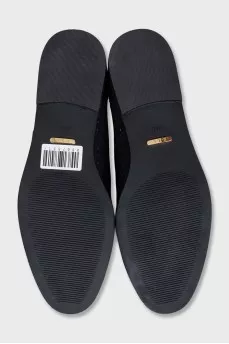 Black suede brogues