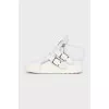 White insulated leather boots