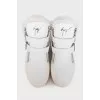 White insulated leather boots