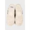 White insulated leather boots