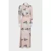 Silk maxi dress in floral print