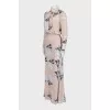 Silk maxi dress in floral print