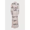Silk maxi dress in floral print