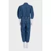 Straight-cut denim overalls