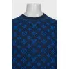 Men's blue jumper with a 3D print