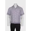Men's short sleeve silk shirt