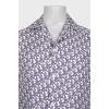 Men's short sleeve silk shirt