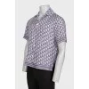 Men's short sleeve silk shirt