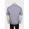 Men's short sleeve silk shirt