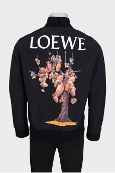 Men's bomber jacket with a print on the back