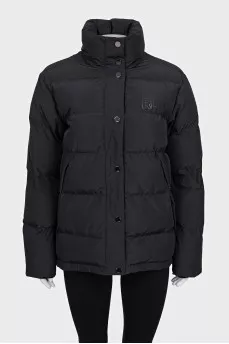Black jacket with brand logo